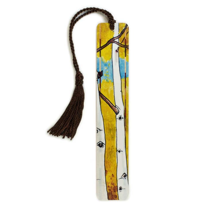 Aspen Trees Handmade Wooden Bookmark for wholesale by Mitercraft