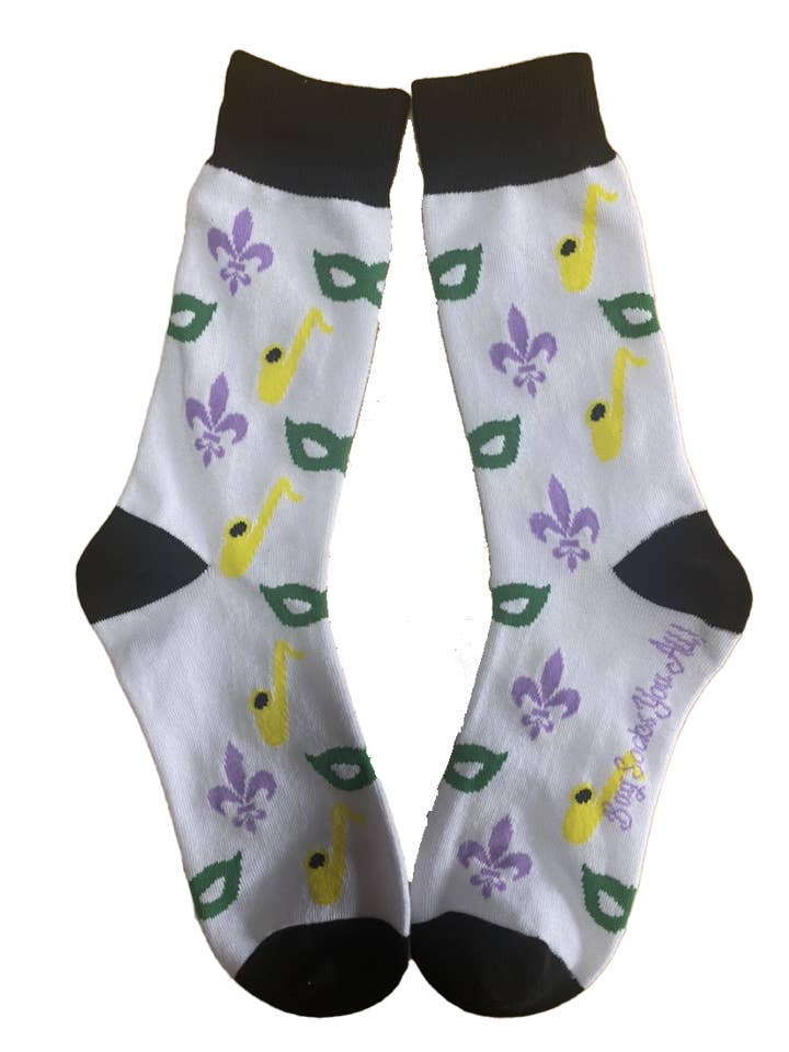 Louisiana Celebration Men's Sock for wholesale by Buy Socks You All