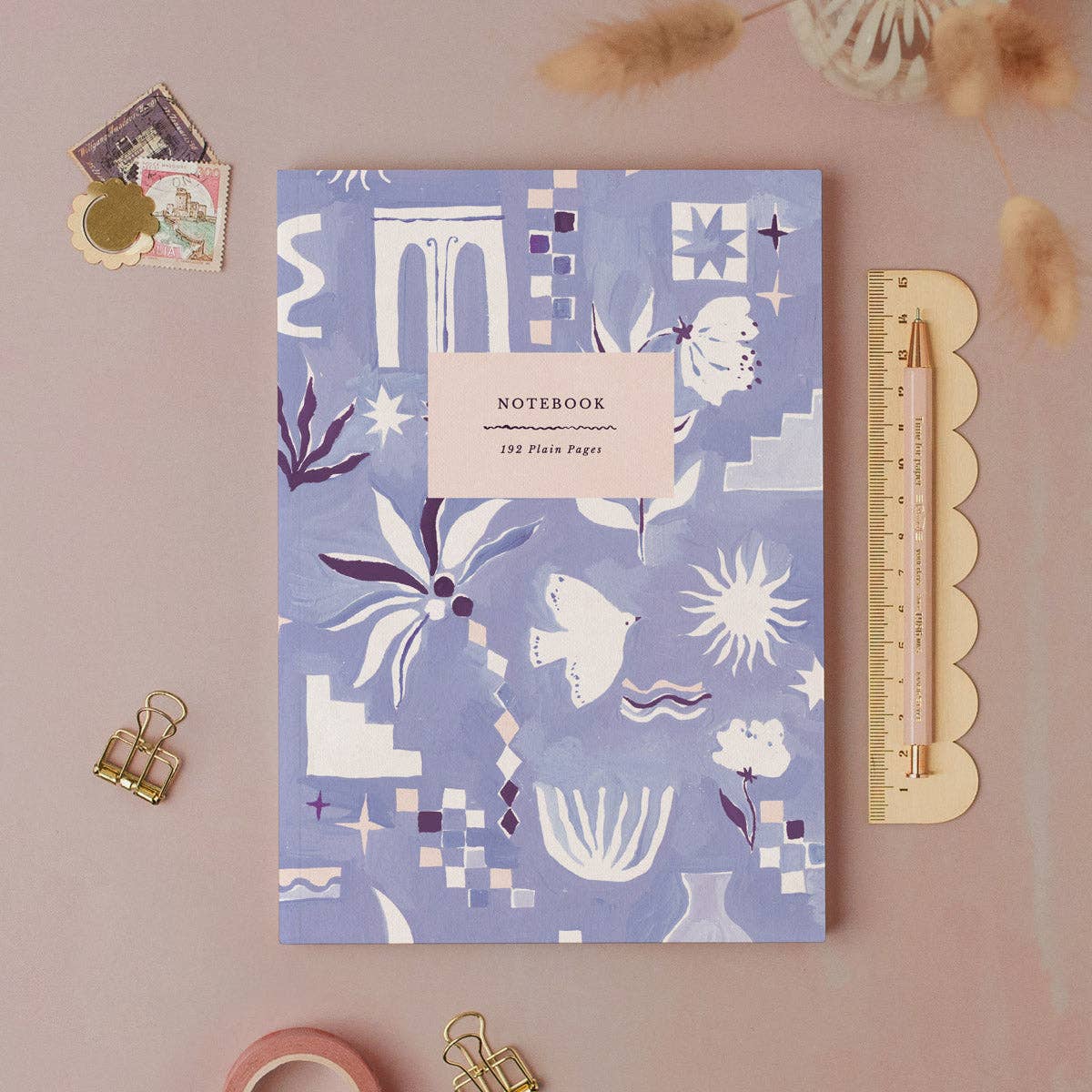 Sister Paper Co. - Wholesale Notebook - Medina Blue Notebook | Plain Page Journal | Blank Notebooks