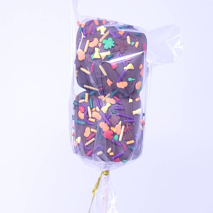 Wild Angel Treats, LLC - Venta al por mayor Dulces con chocolate - Double Marshmallow Pop cubierto de chocolate para otoño, Acción de Gracias