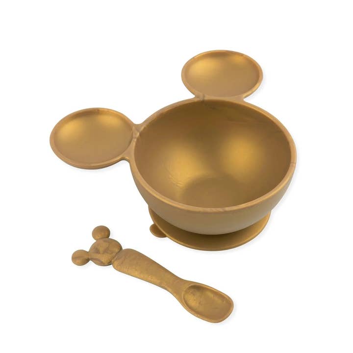 Kit de première alimentation en silicone : Minnie Mouse Gold pour la vente par Bumkins
