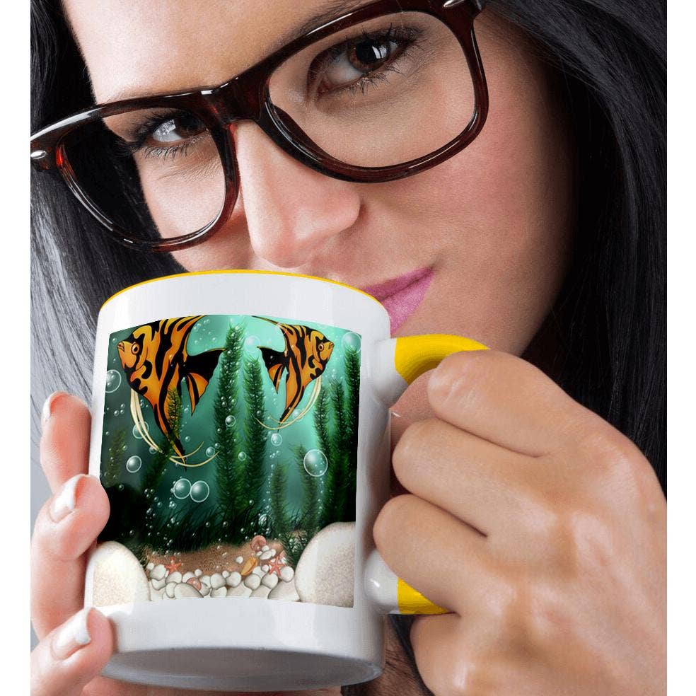 3dRose – Engroshandel Kaffekrus – 3dRose, 2 søde fisk med bobler i akvarium, krus1