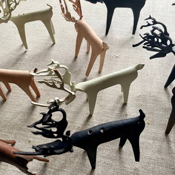 The Merchant Studio – wholesale Ornament – Leather Reindeer Ornament21