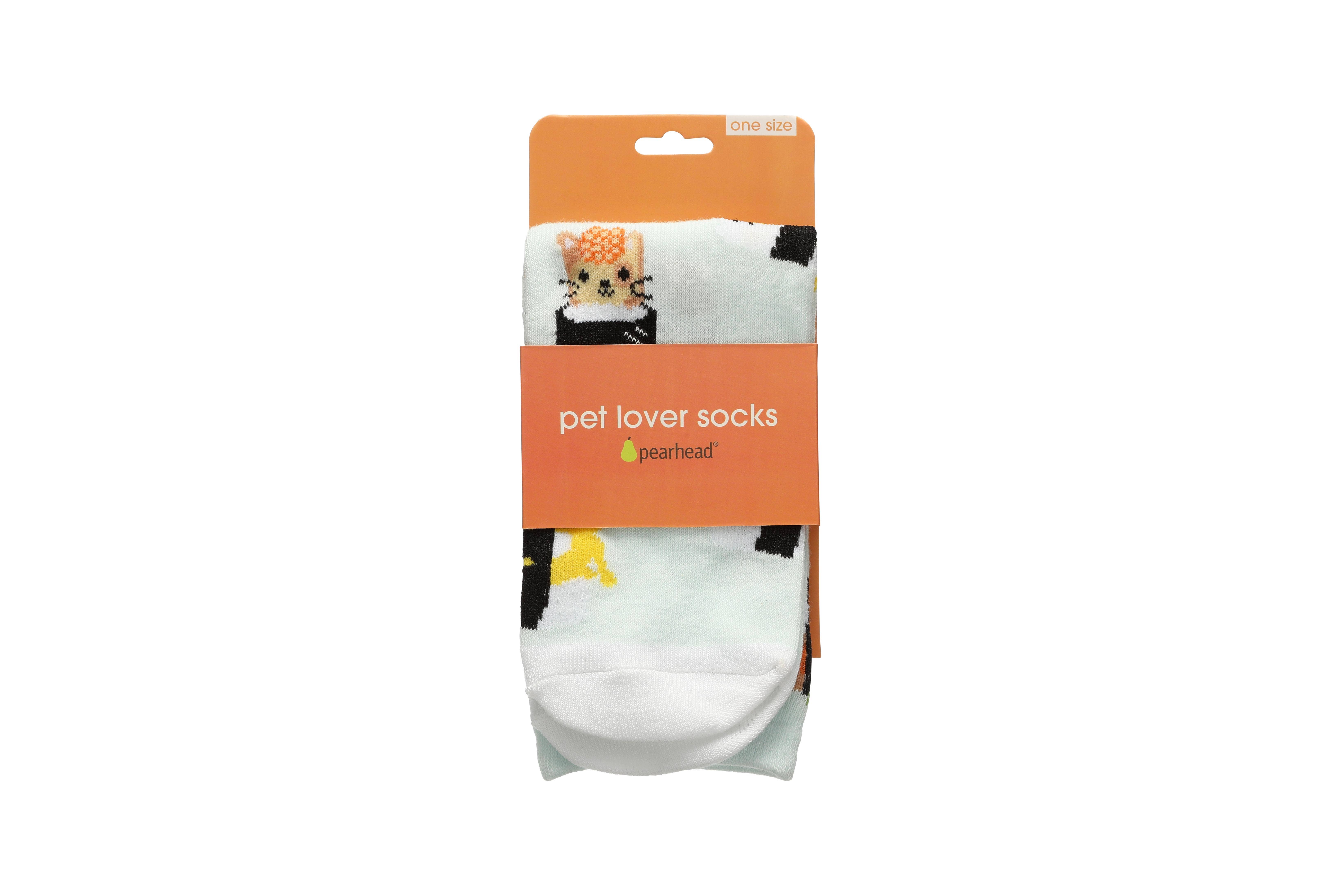 Pearhead - Wholesale Socks - Unisex - Cat Sushi Socks, Pet Owner Apparel, Unisex Crew Socks5