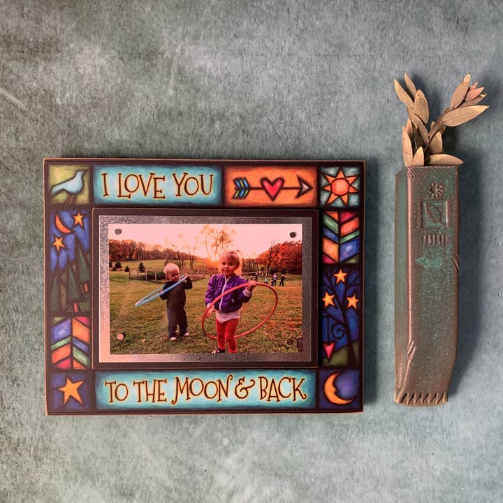 Macone Clay / Spooner Creek - Wholesale Picture Frame - Kids & Baby - WAF75 - Love You to Moon and Back Picture Frame