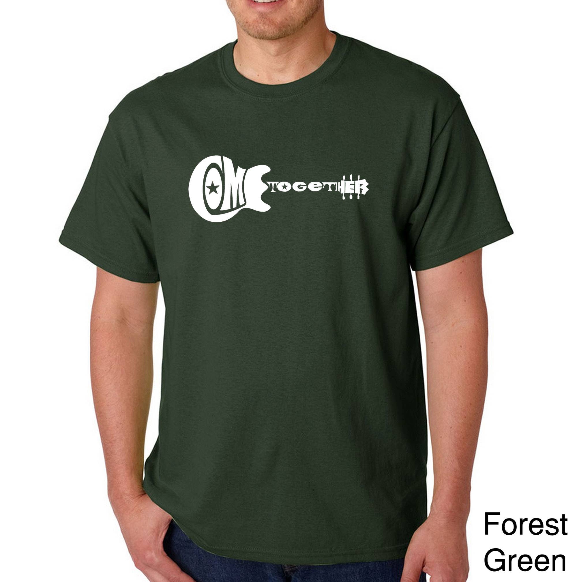 LA Pop Art - Wholesale Screen Printed T-Shirt - Men's - LA Pop Art Men's Word Art T-shirt - COME TOGETHER3