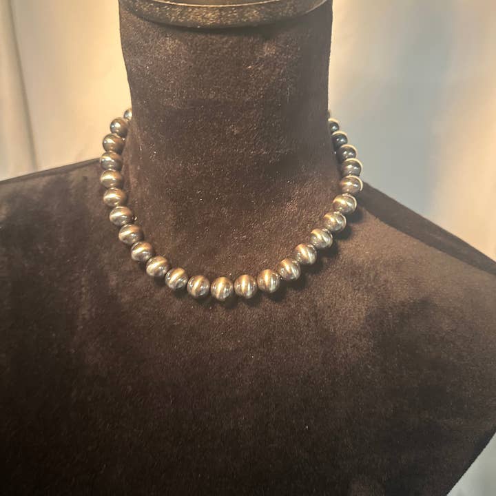 BDN Boutique – Engroshandel Perlehalskæde – 12mm Byg dit eget halskæde med sterlingsølvperler 14"-24"2