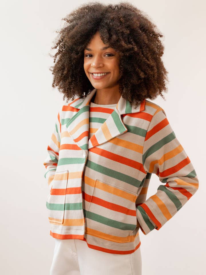 PAN Producto Básico - Wholesale Jacket - Women's - Multicolored striped jacket0