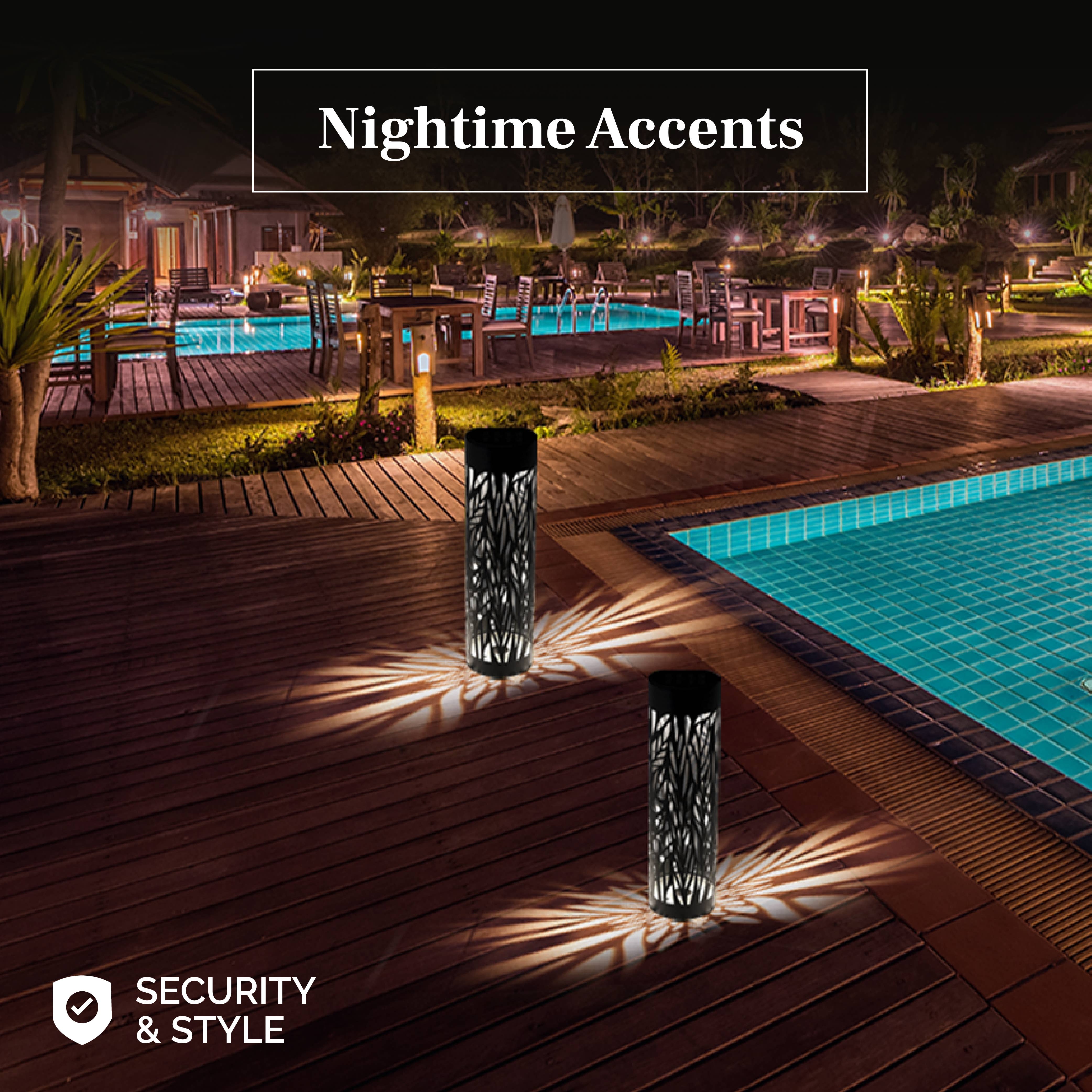 Gotham Steel/Granitestone - Wholesale Outdoor/Lawn Light - 4 -Pack Bollard Solar LED Outdoor Pathway Lights2