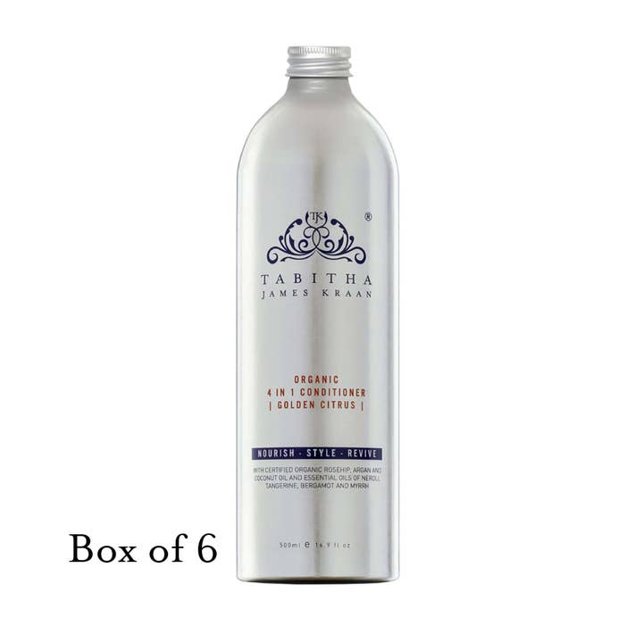 4 in 1 Golden Citrus Conditioner 500ml - Cap - Box of 6 for wholesale by Tabitha JK British Luxury Organic Hair Care