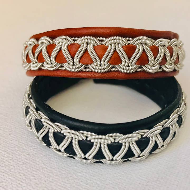 Traditionelt Lapland Sami Tin Armbånd Macrame Braid #58 for engroshandel hos Jojk