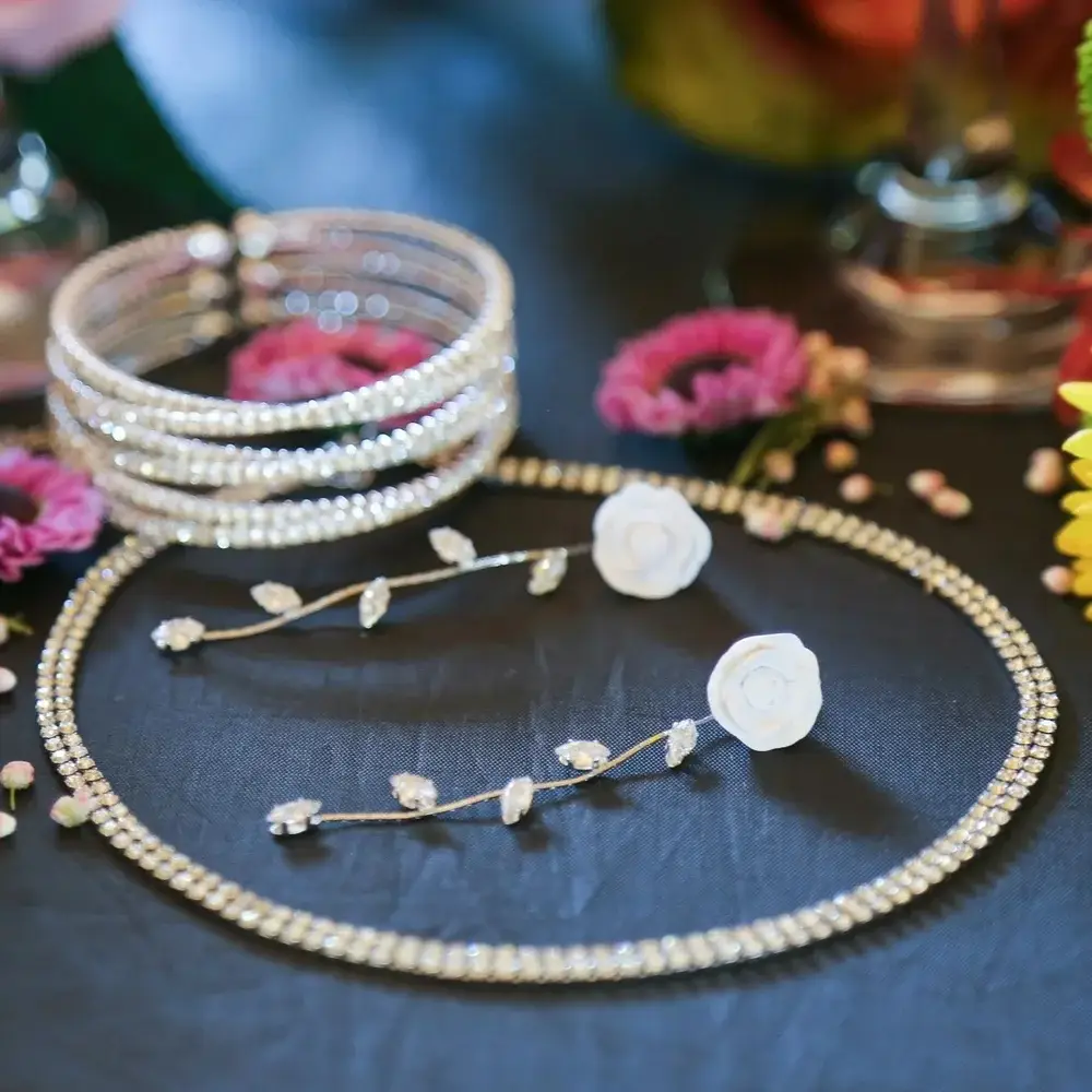 Aqua Essence Co - Wholesale Jewelry Set - Elise Bridal Set | Handcrafted Silver Wedding Jewelry8