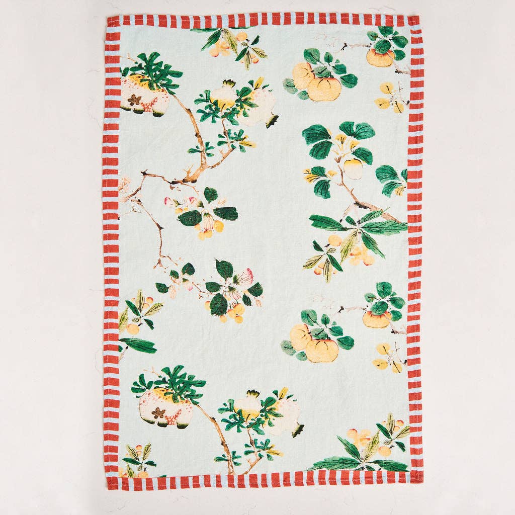 Tam Tam Paper & Cloth - Vendita all'ingrosso Strofinacci - Strofinaccio - Puro Lino - Ciotola di Frutta Cielo - Tessuto da Cucina Vivace1