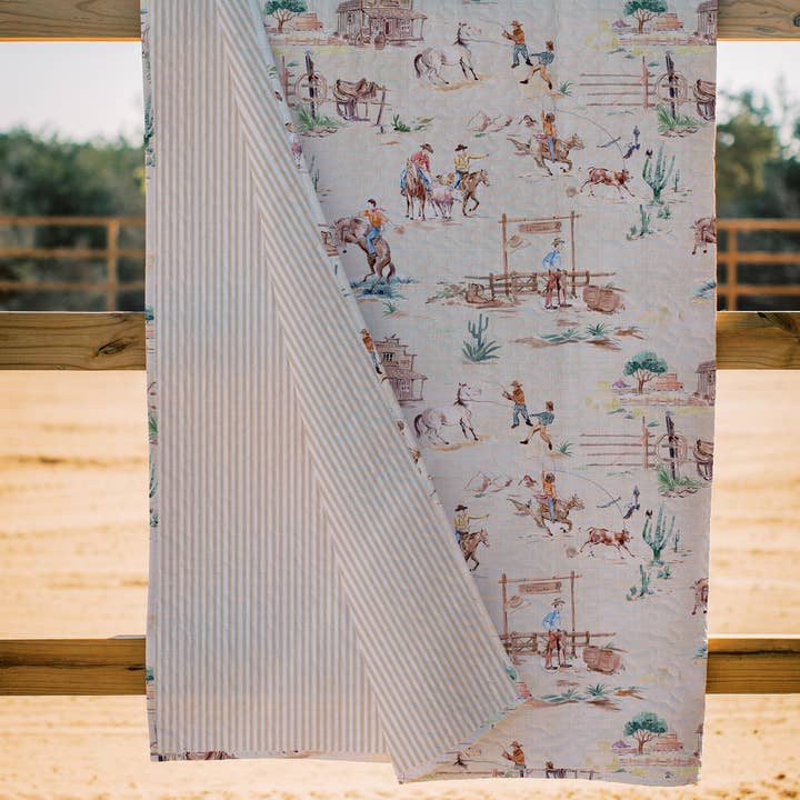 Retro Cowboy Quilt for wholesale by Ida Mae Home