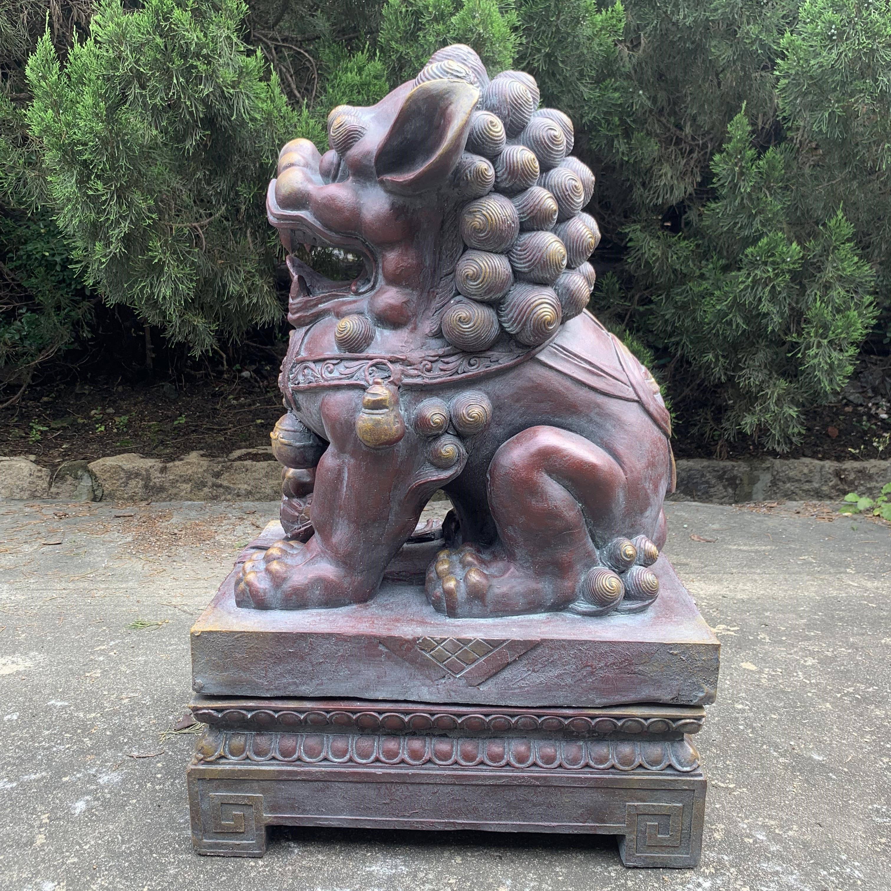 Zaer Ltd. International - Wholesale Sculpture - Magnesium Foo Dog Statues "Gan & An" 2PC/Set- Options12