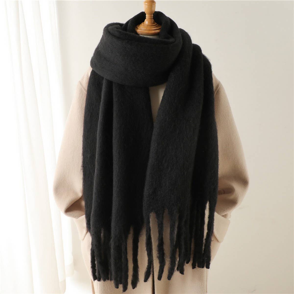 ACCITY - Wholesale Scarf - Women's - Mohair Tassel Scarf for Winter, Unisex Long Shawl_CWASC096512