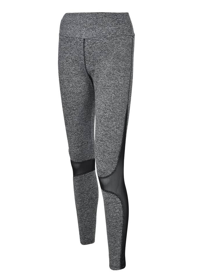 Leggins deportivos para mujer «Therapy» con inserciones de malla en la pierna, costura lateral y rodilla para venta al por mayor de Therapy
