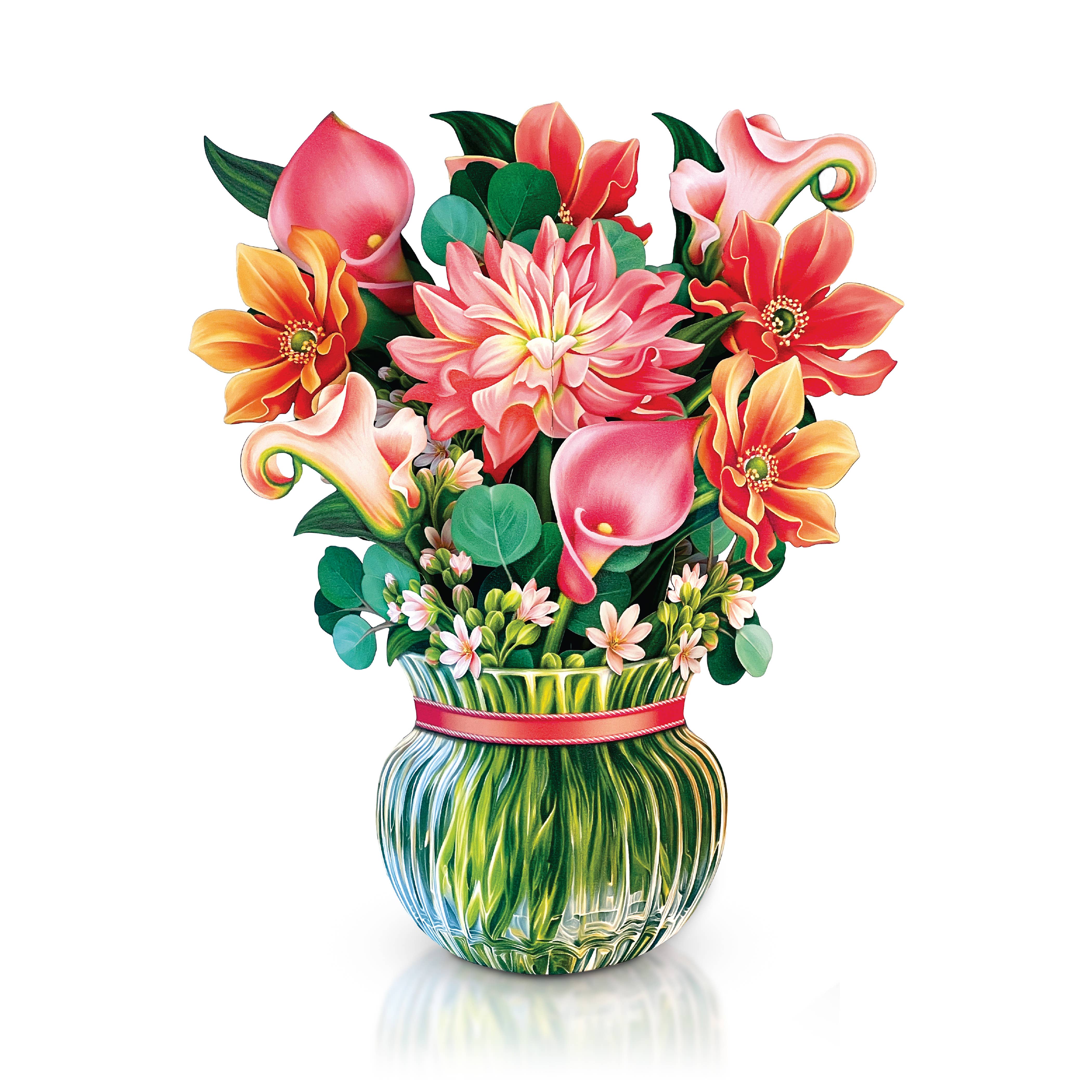 FreshCut Paper LLC - Vendita all'ingrosso Biglietti di auguri generici - Mini Dear Dahlia (10 biglietti di auguri pop-up)6