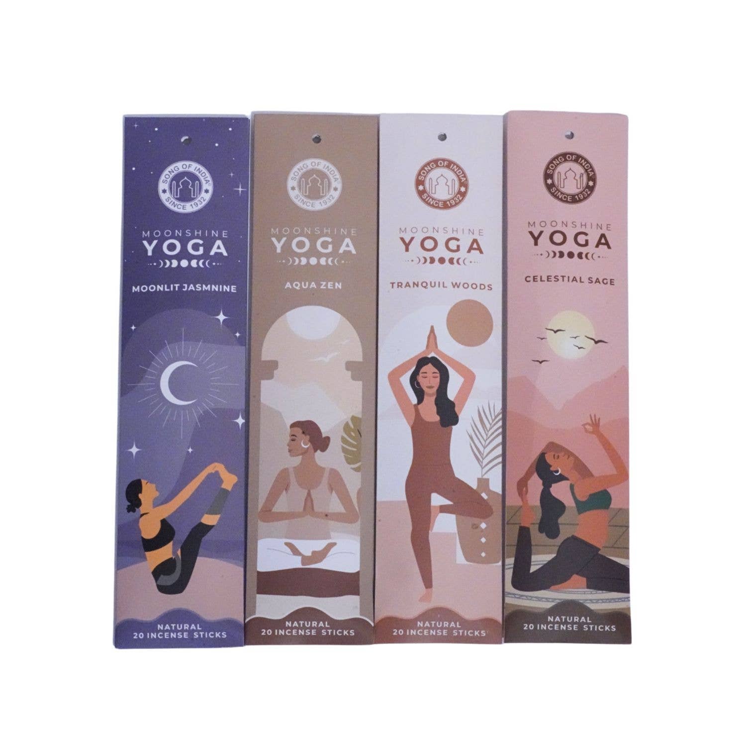 R. Expo/Song of India - Wholesale Incense - Moonshine Yoga Incense Display of 48 packs1