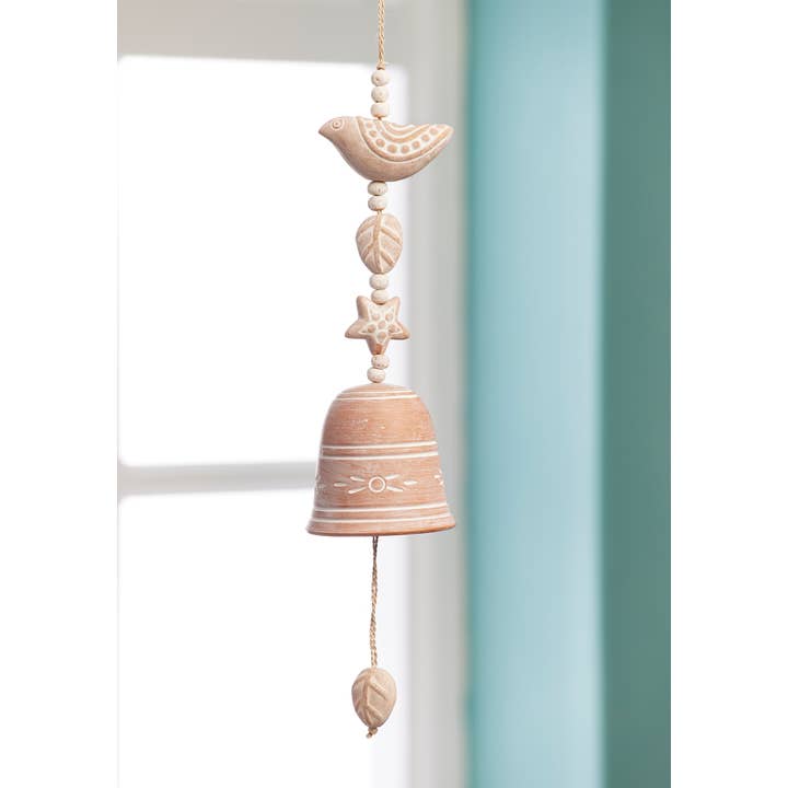 Namaste - Wholesale Wind Chime - Terracotta Wind Chime - Bird
