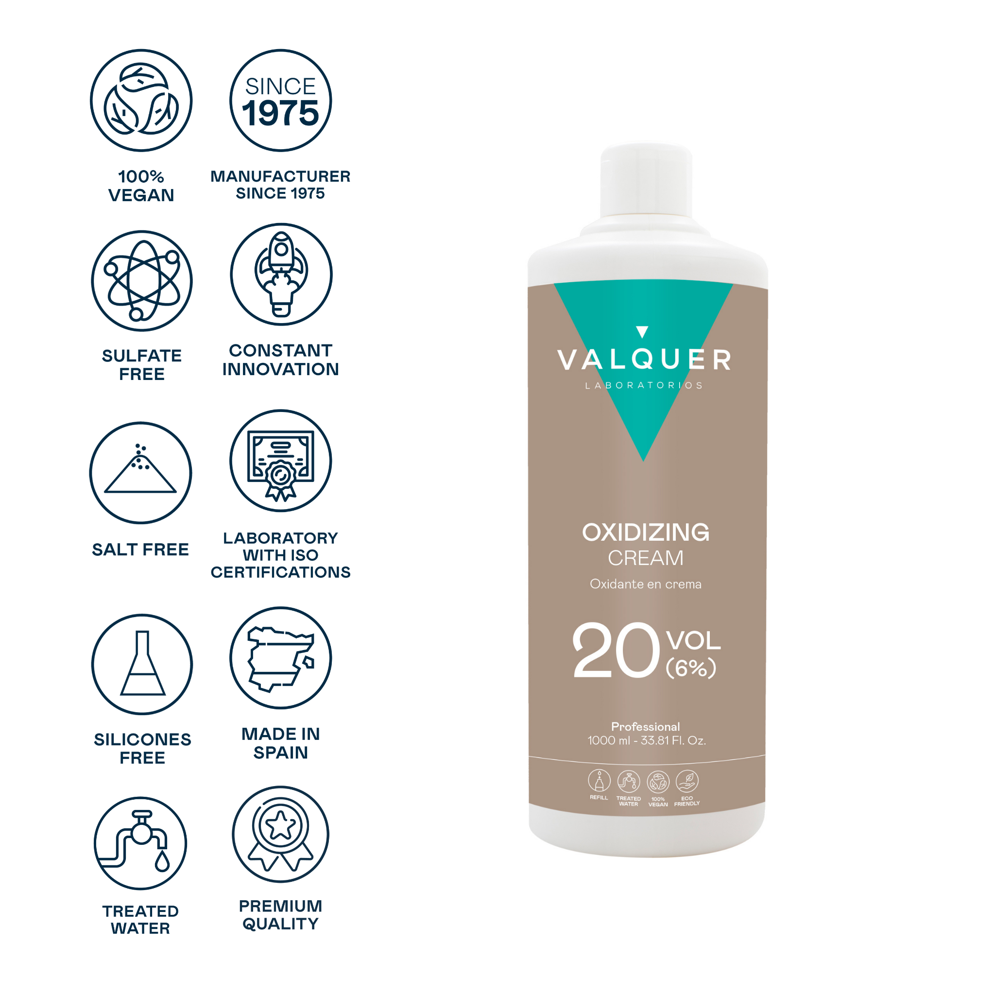 Valquer Laboratorios - Wholesale Haarverf - Oxidatiecrème 20 vol (6%) - 1000 ml5