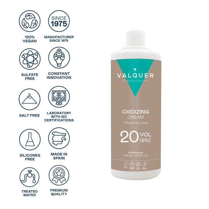 Valquer Laboratorios - Wholesale Hair Dye - Oxidant cream 20 vol (6%) - 1000 ml5
