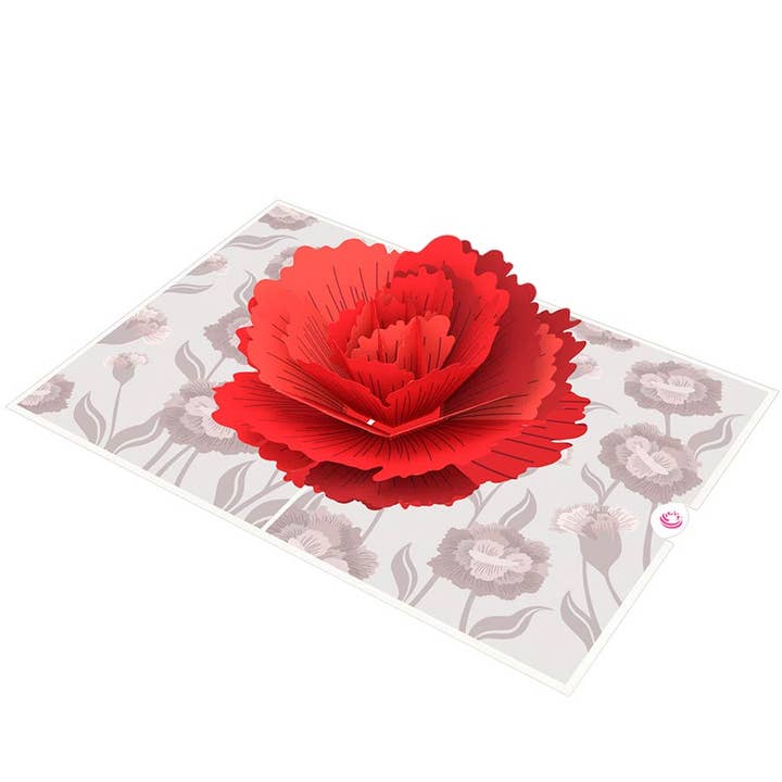 Unipop Cards, LLC - Wholesale Gewone wenskaart - Carnation Flower pop-upkaart - Pop-upkaart voor Moederdag1
