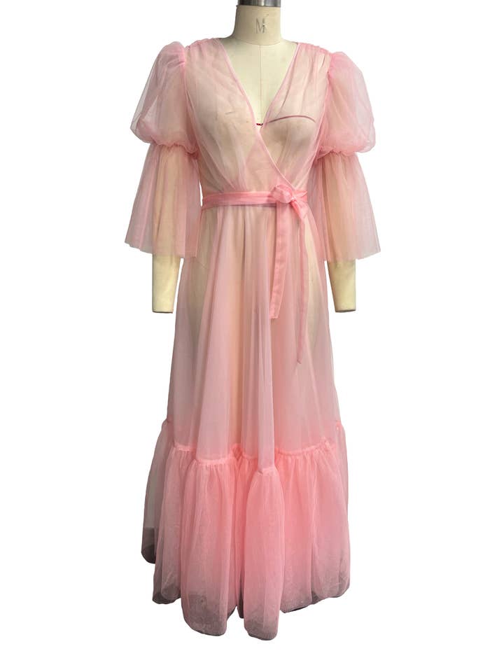 Elle Rebel - Wholesale Dress - Women's - Timeless Temptress Tulle Robe Dress3