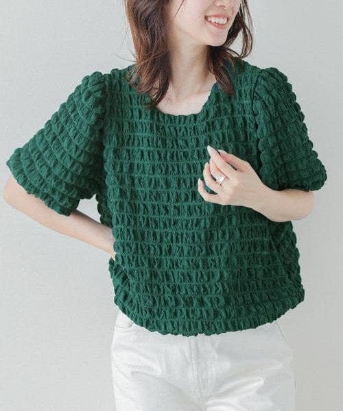 Miss Sparkling – Großhandel Bluse – Damen – Top mit Blasenstruktur und Rundhalsausschnitt3