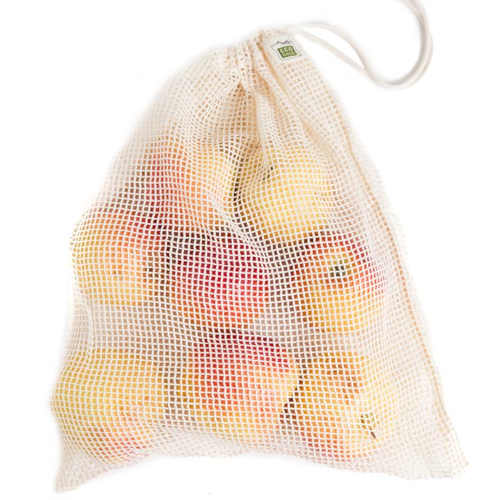 ECOBAGS - Wholesale Grocery/shopping bag - Packaged Organic Cotton Mesh Large Produce Bag1