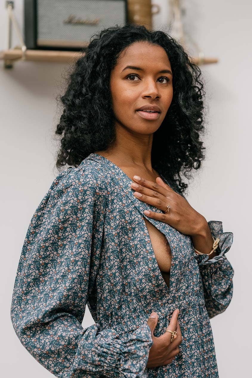 Liberty Flowers Liber'tits long nursing dress for wholesale on Faire1