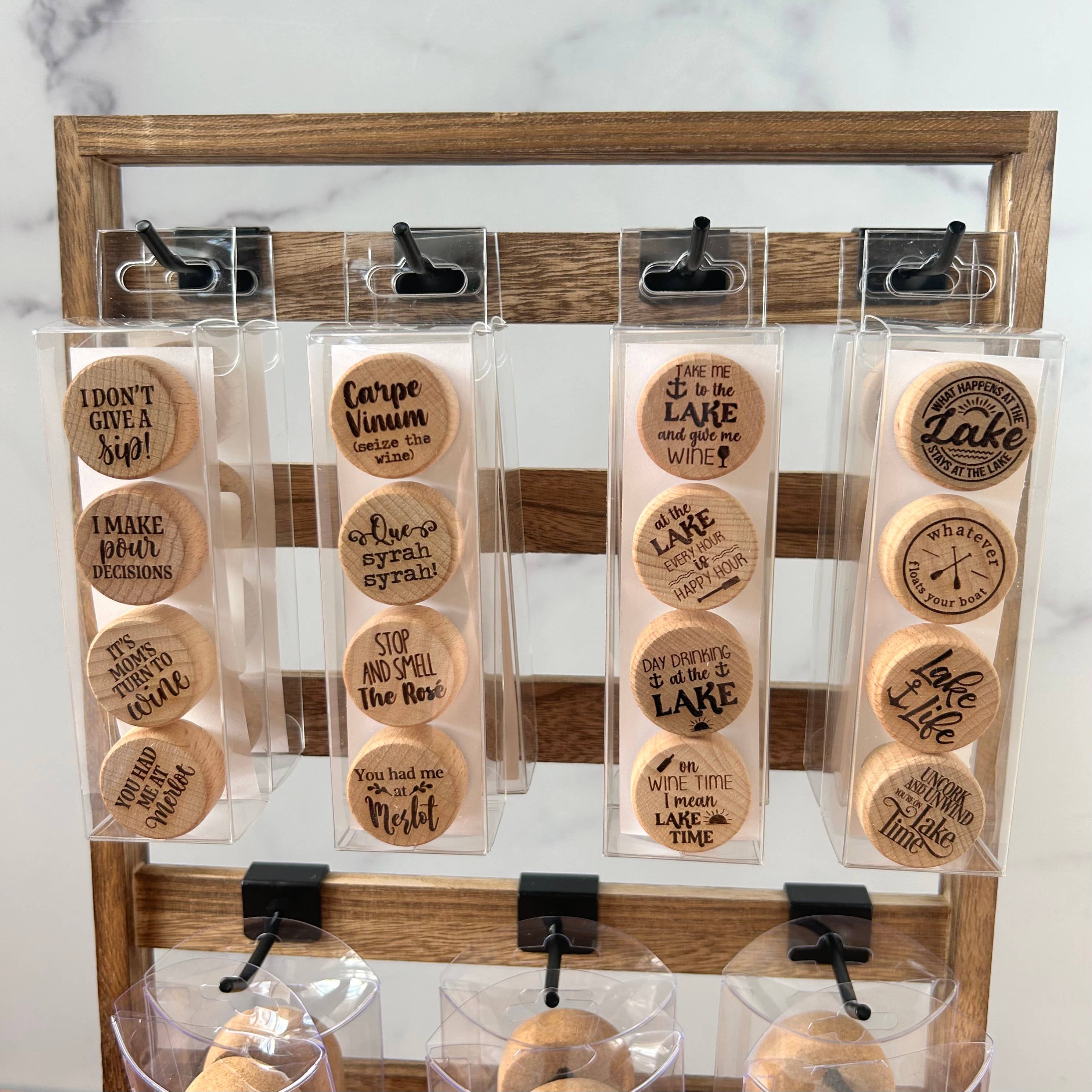 The Lillie Pad - Wholesale Wine Stopper - Engraved Lake Wine Bottle Stoppers - Pack of 4 Toppers7