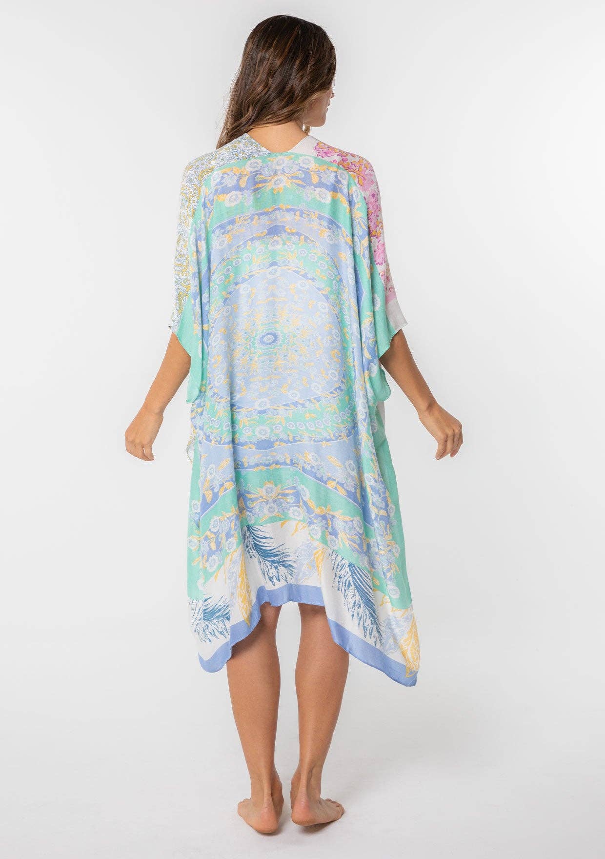 Lovestitch - Wholesale Kimono - Women's - Floral Multi Bohemian Open Front Kimono13