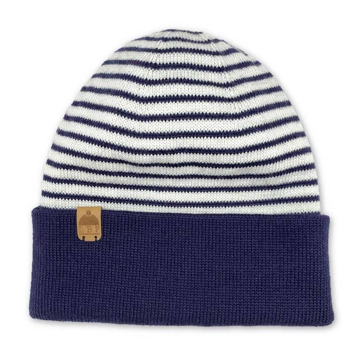le bonnet français - Venta al por mayor Gorro de lana - Unisex - Gorro Clásico LBF marino a rayas