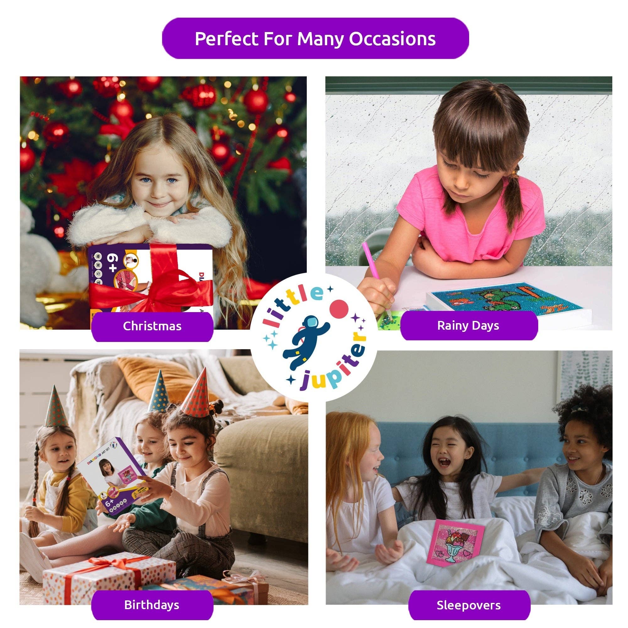 AYK Brand - Venta al por mayor Kit de manualidades - Niños - Juego de kit de arte con diamantes de 7 1/8 pulgadas x 7 1/8 pulgadas con marco (llama con marco azul)5