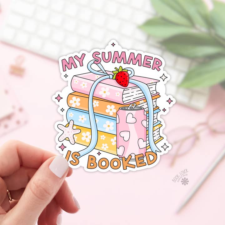 My Summer is Booked Stickers / Bookish Stickers / Book Lover for wholesale by Book Lover Merch Shop