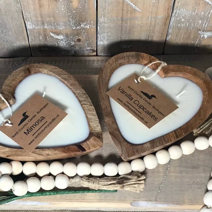 North Country Candle - Wholesale Jar/Filled Candle - Sweetheart Dough Bowl Candles - Mango Wood4