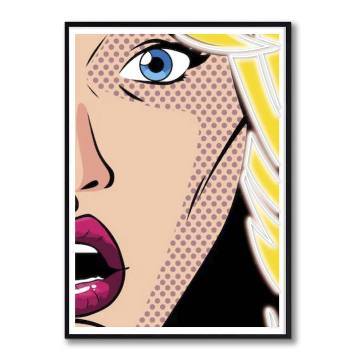 Photo Pop Art Neon Woman 2 Pop Drum pour la vente par Woooow Arte