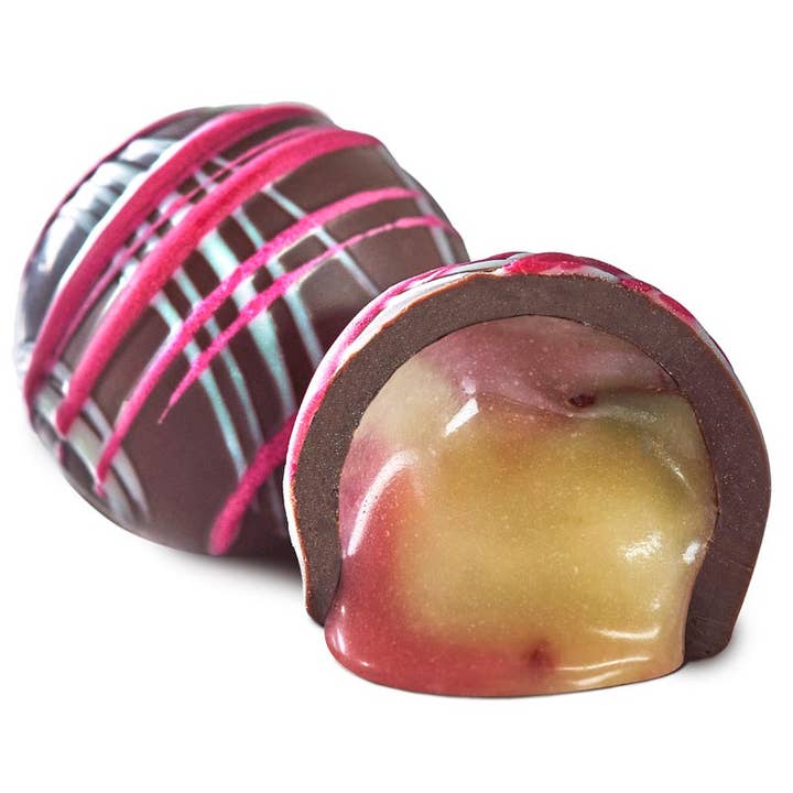 Chocolate Chocolate Chocolate Company - Wholesale Chocolate Covered Sweets - Dark Strawberry Cheesecake Truffle - 5 LB BULK