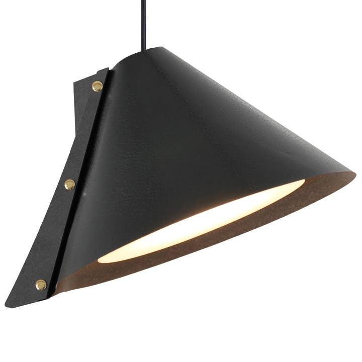 Suspension SILENCE S D28cm Cuir revalorisé pour la vente par RIF Luminaires