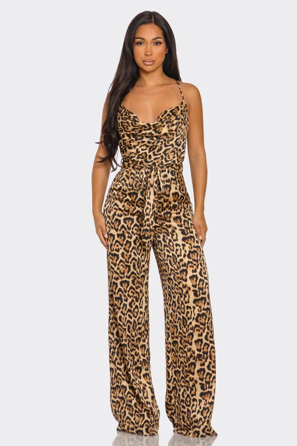 SHOP17 - Wholesale Jumpsuit - Women's - LEOPARD PRINT JUMPSUIT 2750J