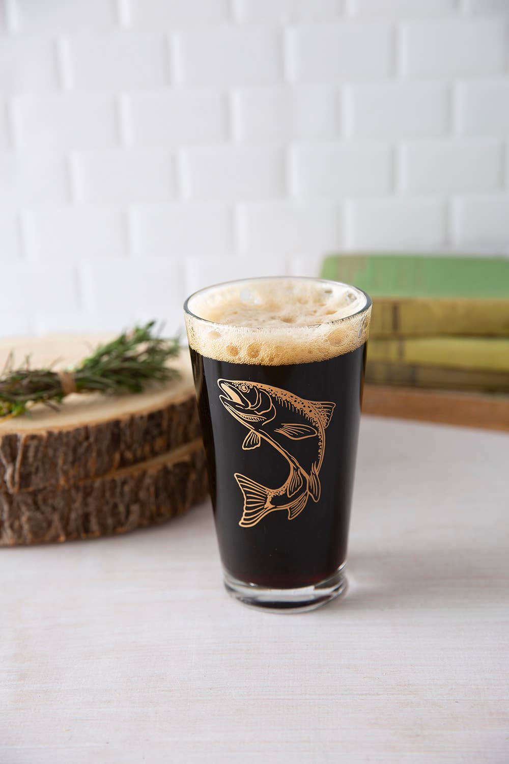 Counter Couture – Engroshandel Drikkeglas/kop – Ørred Design Pint Glas til Fiskeri Entusiaster2