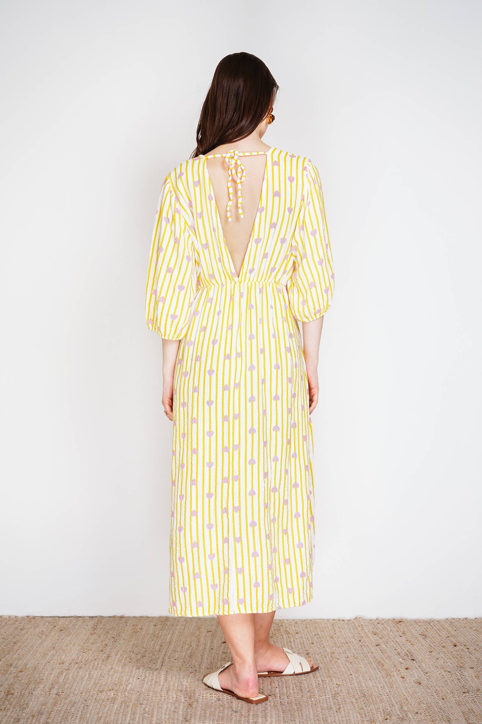 NOELINE – wholesale Dress – Women's – Printed cotton gauze dress 2394-HEART9