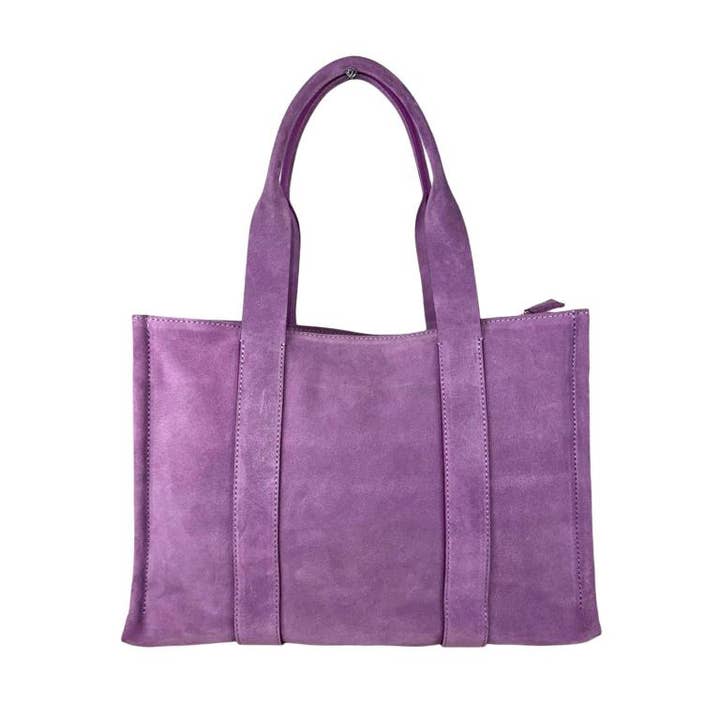 Chenson & Gorett - Vendita all'ingrosso Borsa tote - Donna - Borsa shopper da donna in pelle scamosciata. Promo moda B2B