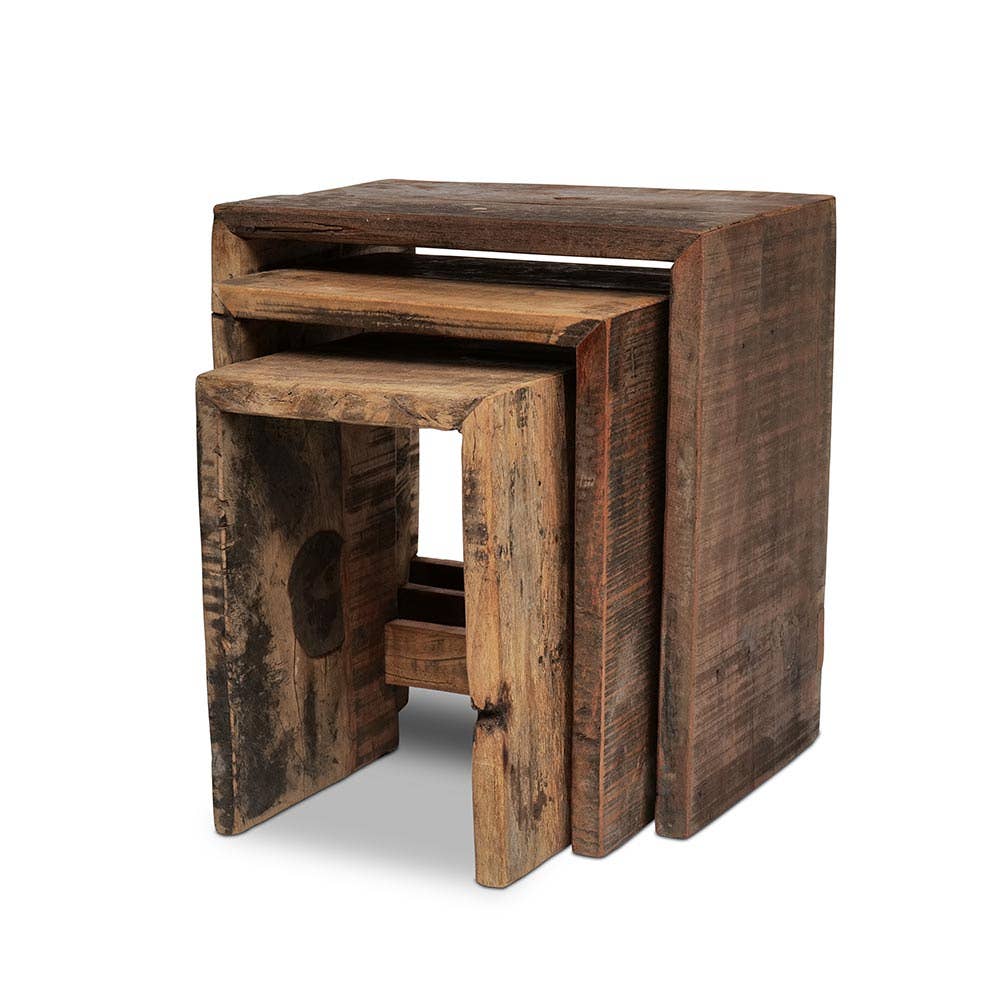 Nature and Style Wohnkultur Import GmbH - Wholesale Stool - Housewood Stool Set of 30