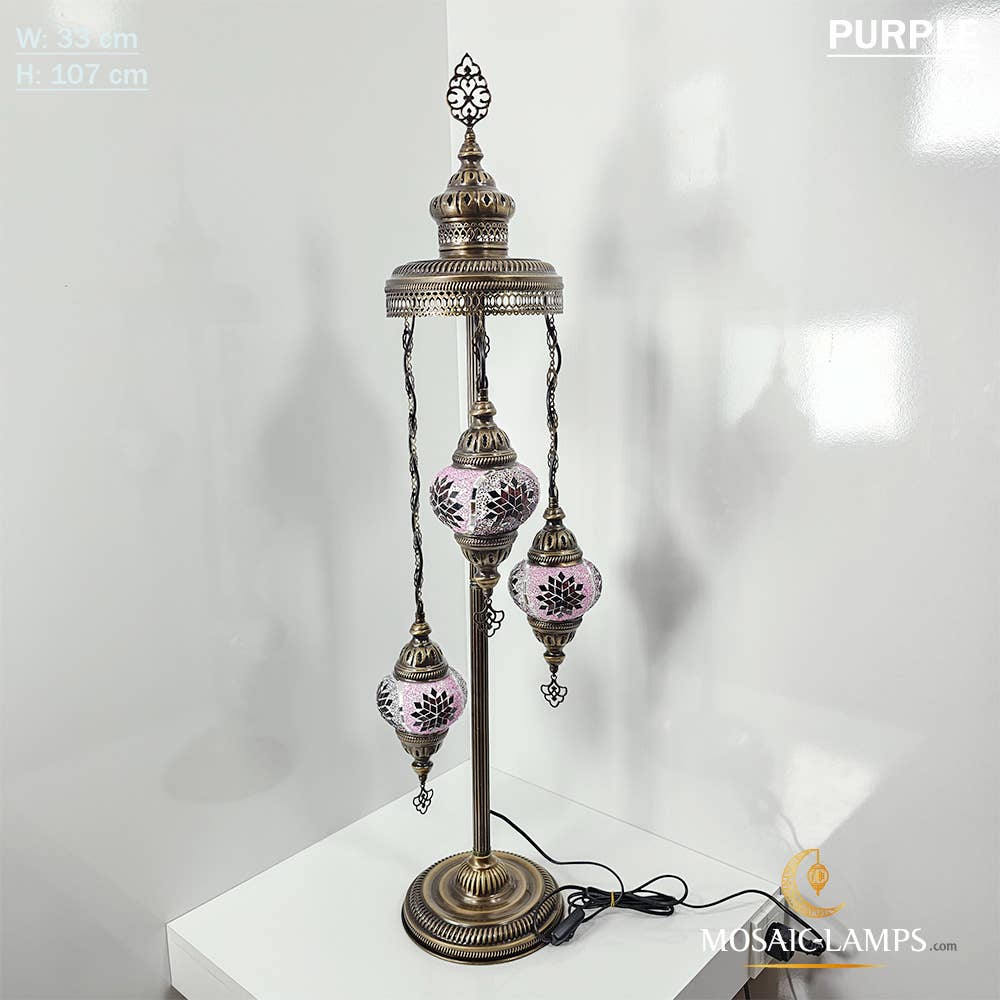 Mosaic Lamps - Wholesale Floor Lamp - 3 Globe Medium Ball Floor Lamps, Turkish Moroccan Ottoman19