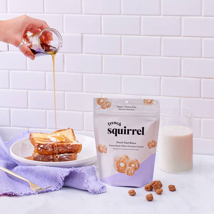 French Squirrel - Wholesale Breakfast cereal - French Toast Bisous: White Chocolate PB Clusters (12 bags)1