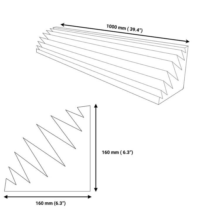 ATB-Sound sp. z o. o. - Wholesale Wall Accent - Ceiling Corner Bass Trap «Klin Mini» 160x160mm for studio3