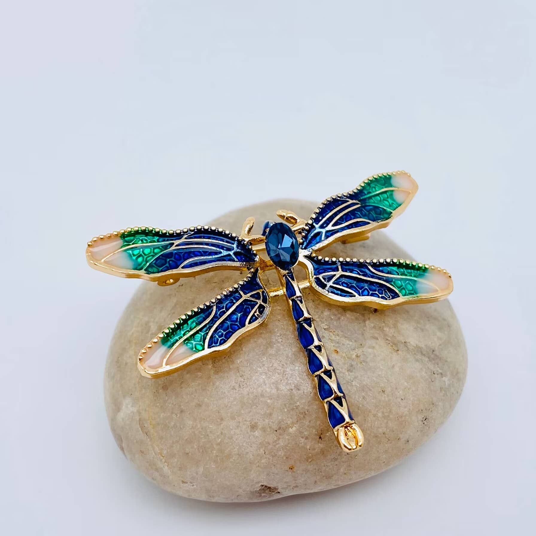 Mio Queena - Wholesale Brooch - Rhinestone Enamel Dragonfly Brooch Clothes Pin7