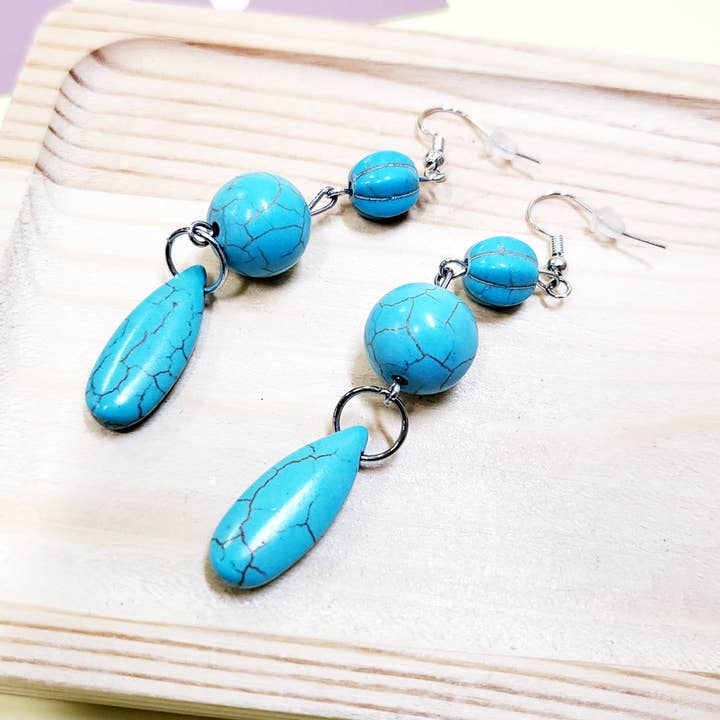 Assorted Color Turquoise Dangle Earrings for wholesale on Faire2